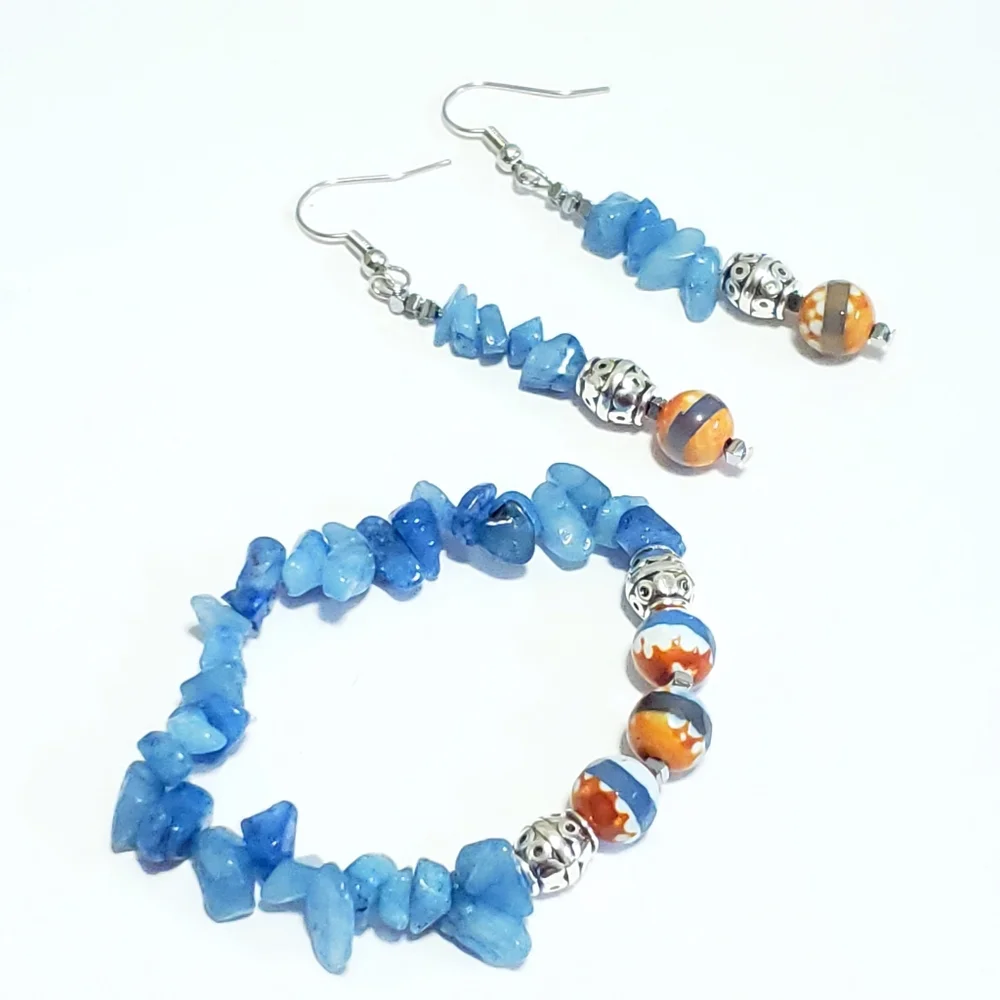 ❤ Handcrafted Beautiful Earrings and bracelet set - Picture 1 of 1